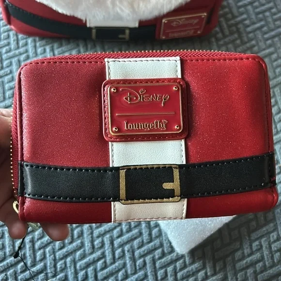 NWT Disney Mickey Mouse Santa Christmas Mini Backpack and Matching Wallet - Picture 9 of 11